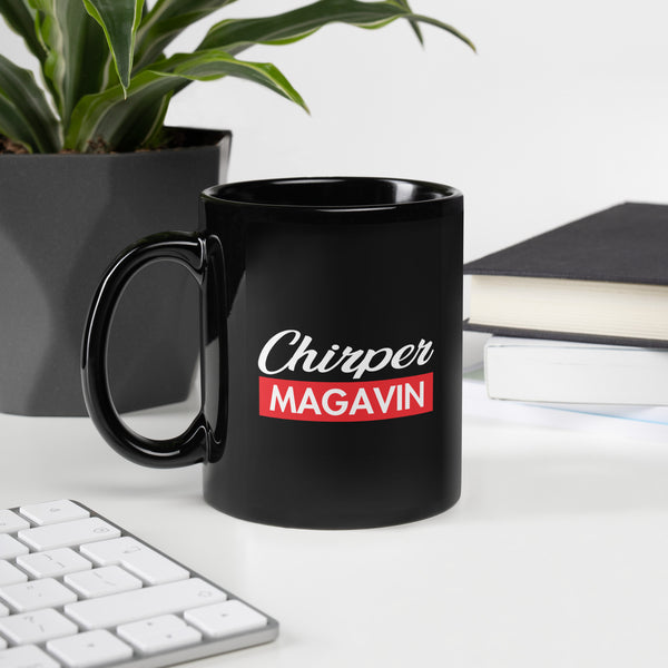 Chirper Magavin - Black Glossy Mug