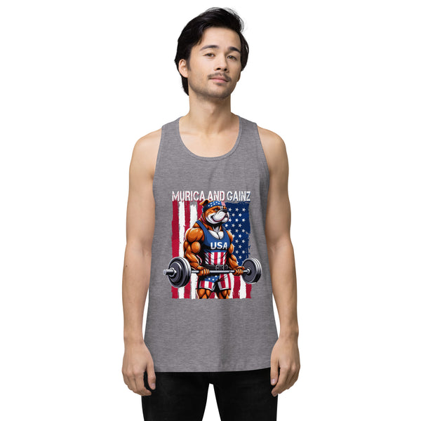 Murica & Gainz - Men’s Premium Tank Top