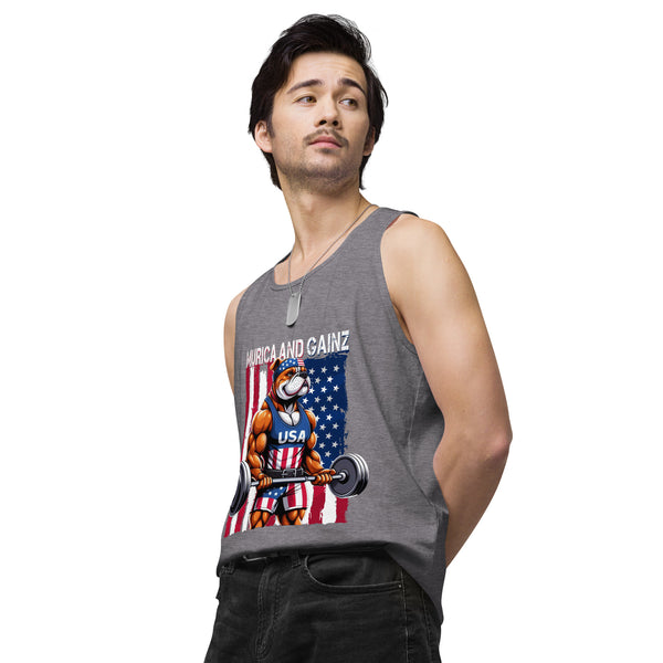 Murica & Gainz - Men’s Premium Tank Top