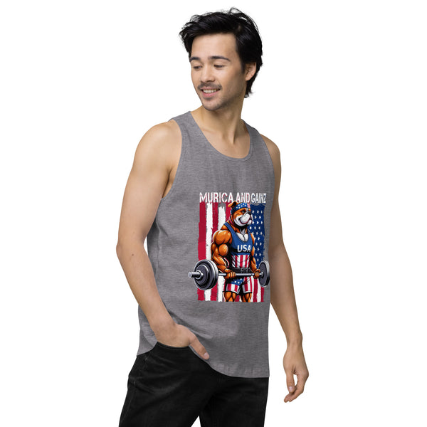 Murica & Gainz - Men’s Premium Tank Top