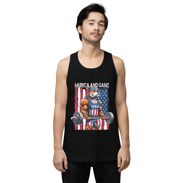 Murica & Gainz - Men’s Premium Tank Top