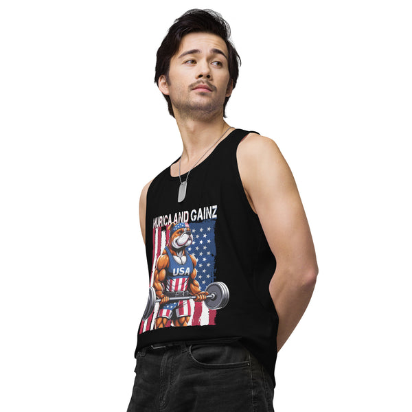 Murica & Gainz - Men’s Premium Tank Top