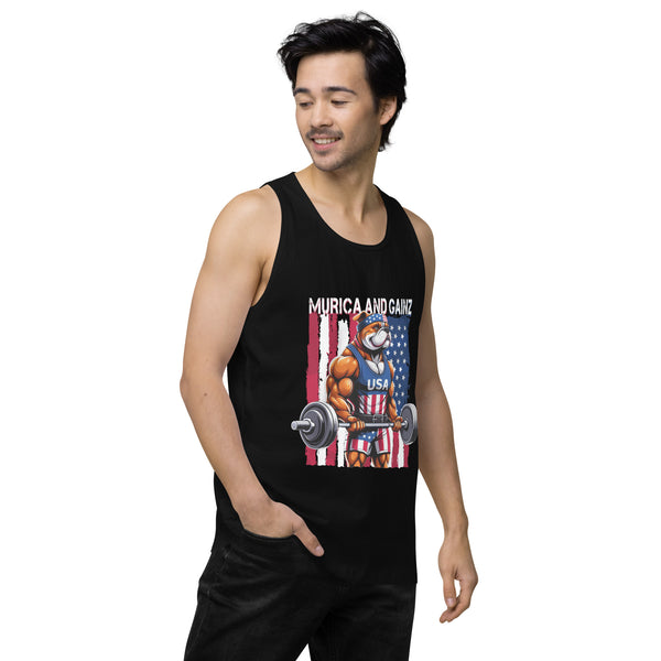 Murica & Gainz - Men’s Premium Tank Top