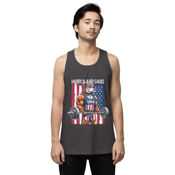 Murica & Gainz - Men’s Premium Tank Top