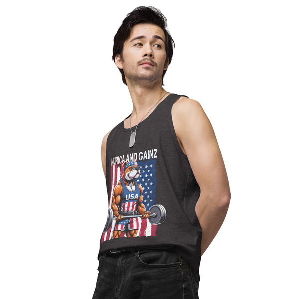 Murica & Gainz - Men’s Premium Tank Top