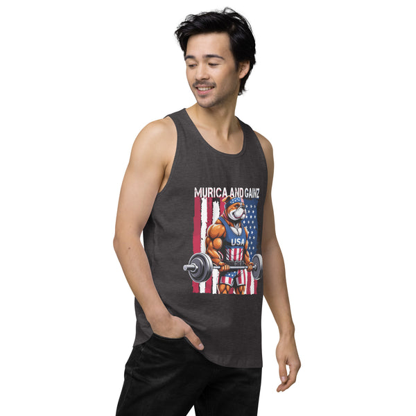 Murica & Gainz - Men’s Premium Tank Top