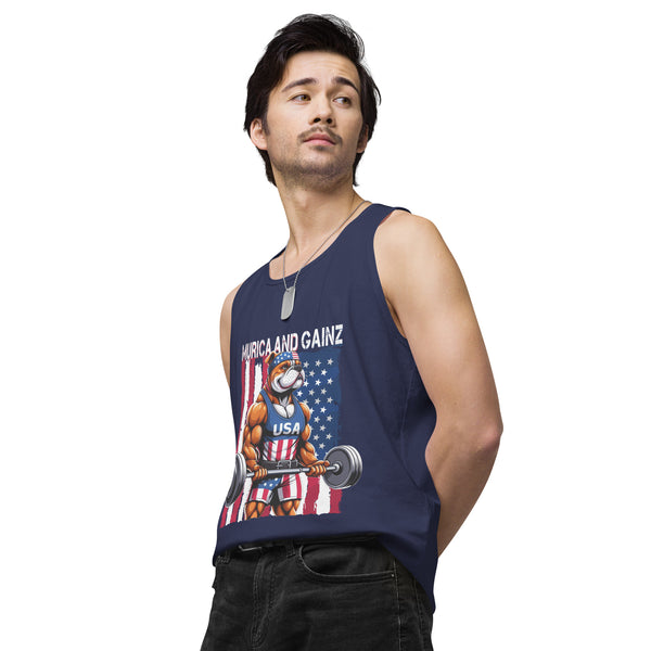 Murica & Gainz - Men’s Premium Tank Top