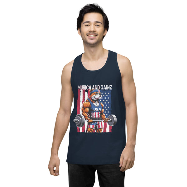 Murica & Gainz - Men’s Premium Tank Top