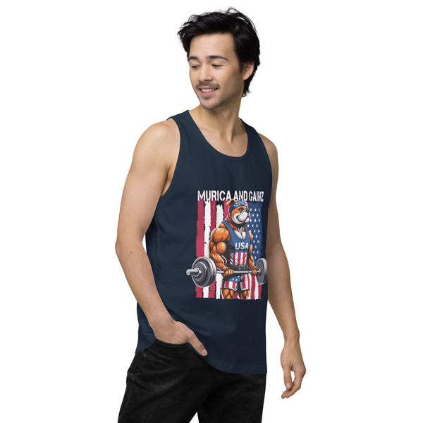 Murica & Gainz - Men’s Premium Tank Top