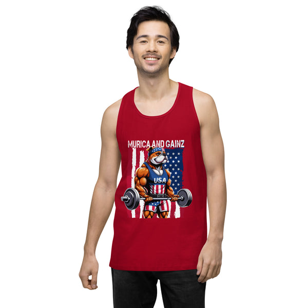 Murica & Gainz - Men’s Premium Tank Top