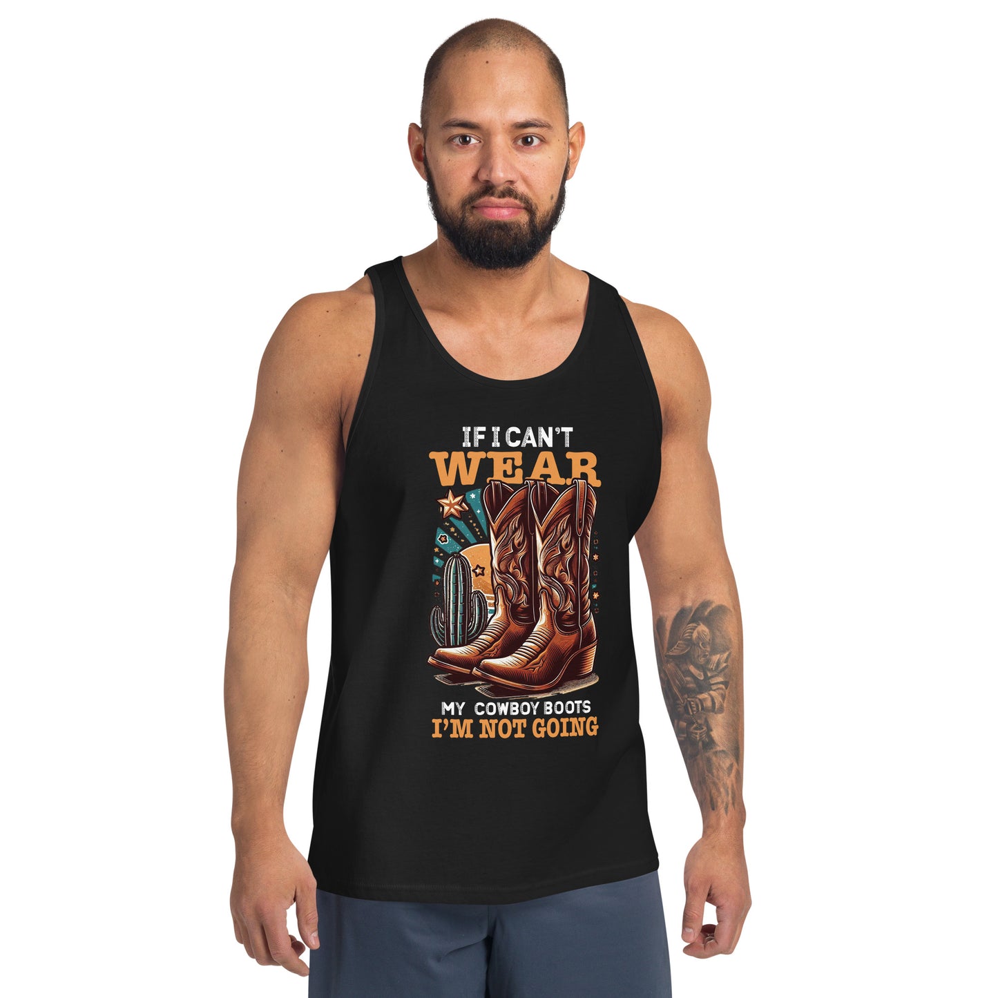 If I cant wear my cowboy boots Men's Tank Top