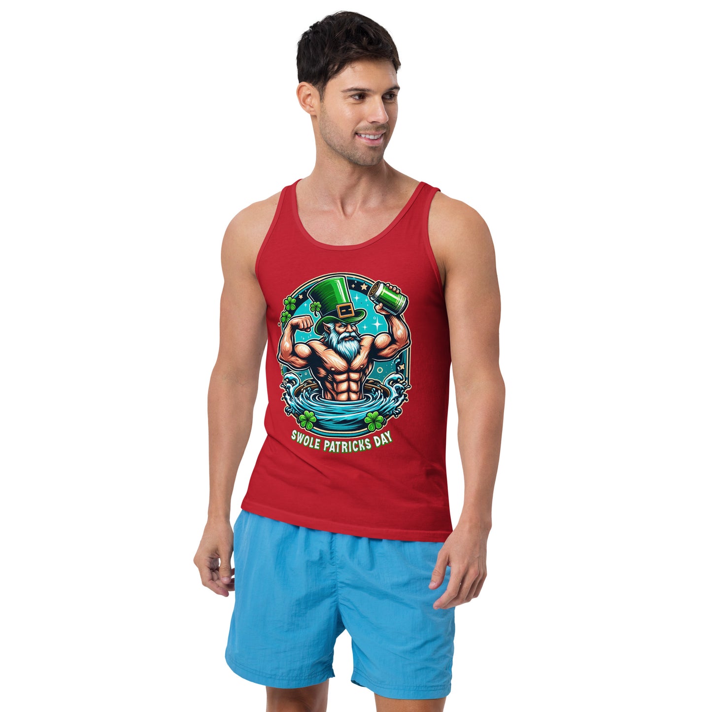 Men's Tank Top Plastered Gnomes Red