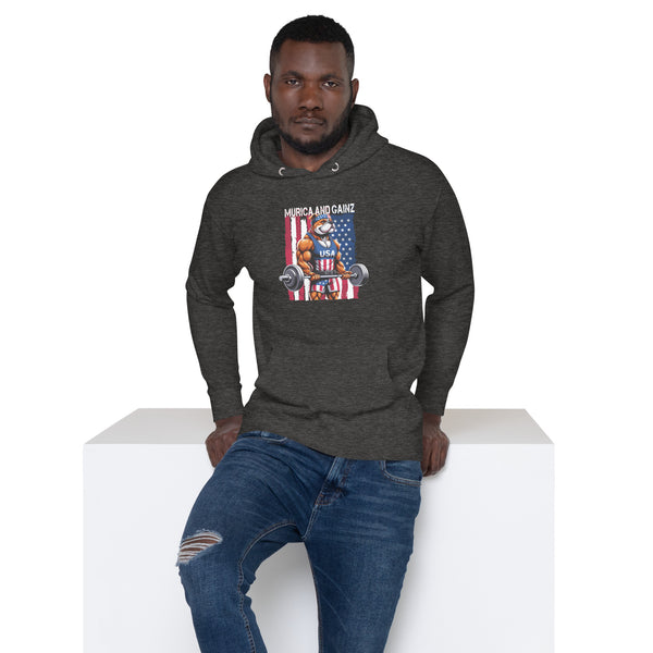 Murica And Gainz - Men's Hoodie