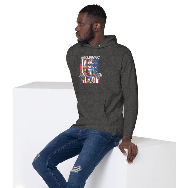 Murica And Gainz - Men's Hoodie