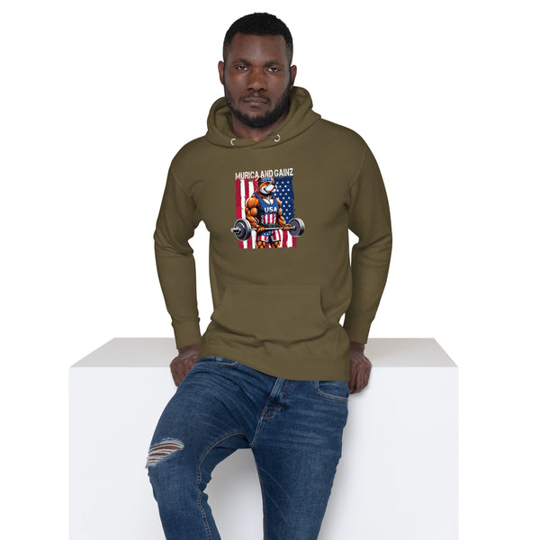 Murica And Gainz - Men's Hoodie