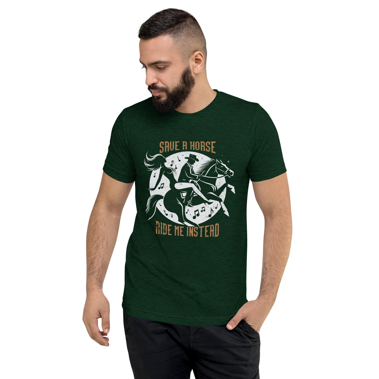 Men's Short sleeve t-shirt Plastered Gnomes Emerald Triblend