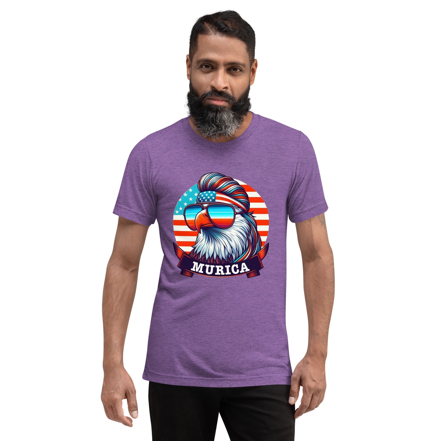 Men's Short sleeve t-shirt Plastered Gnomes Purple Triblend