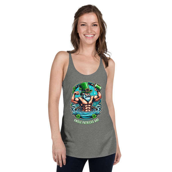 Women's Racerback Tank Plastered Gnomes Premium Heather